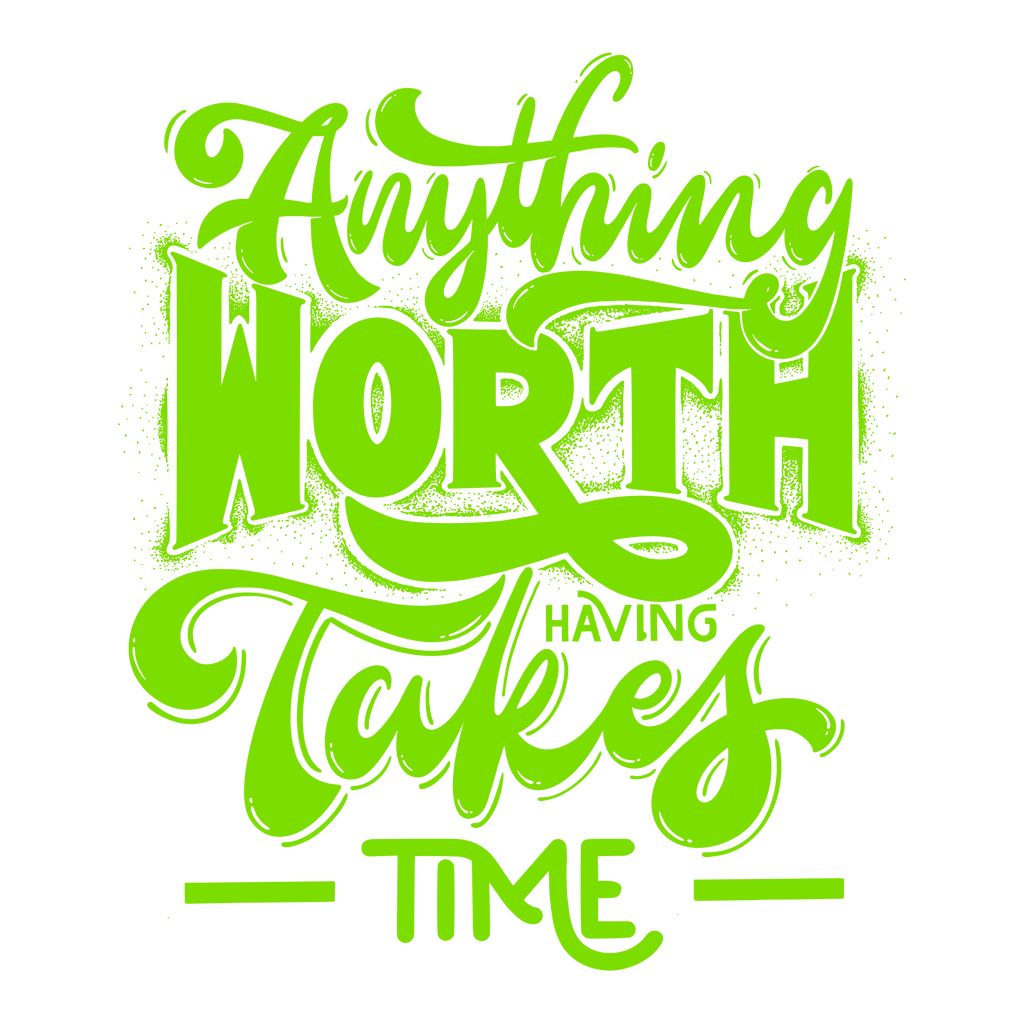 MOTIVATIONAL WHITE AND FLUORESCENT GREEN T-SHIRT