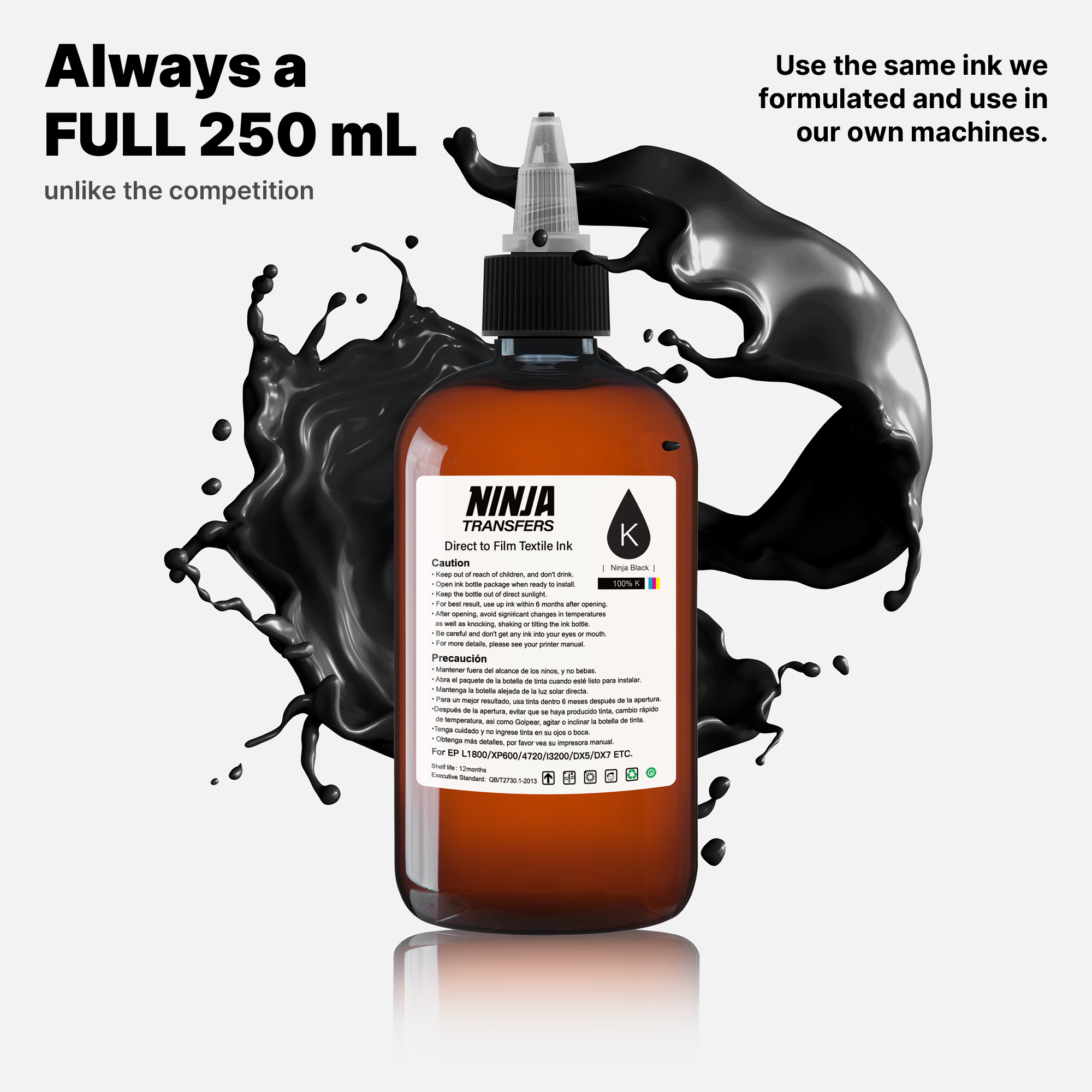 Premium DTF Black Ink | Professional Grade | Deep, Rich & Print-Ready
