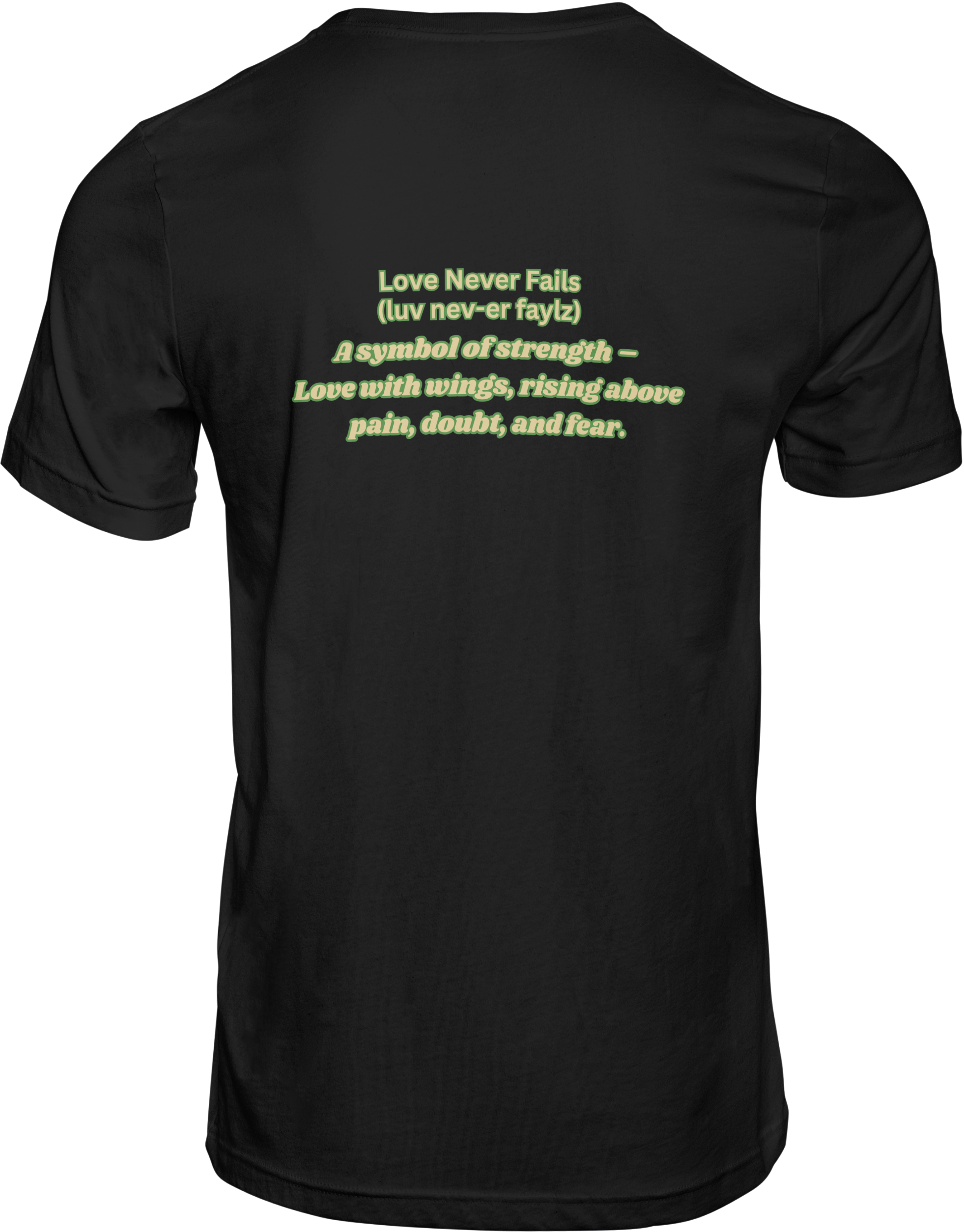 Love Never Fails Winged Heart Tee