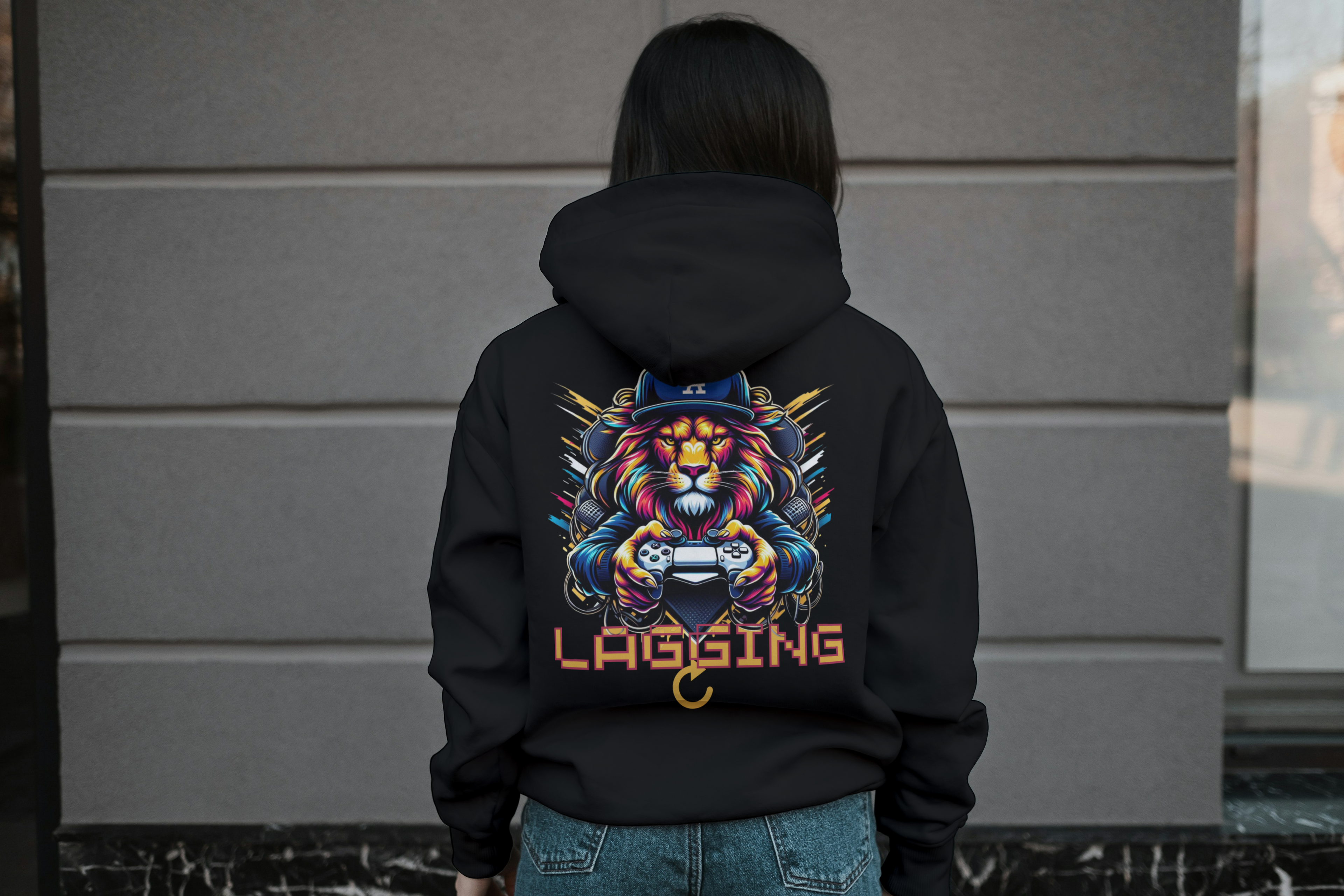Lagging Lion Hoodie – Gamer’s Grind Edition 🦁🎮