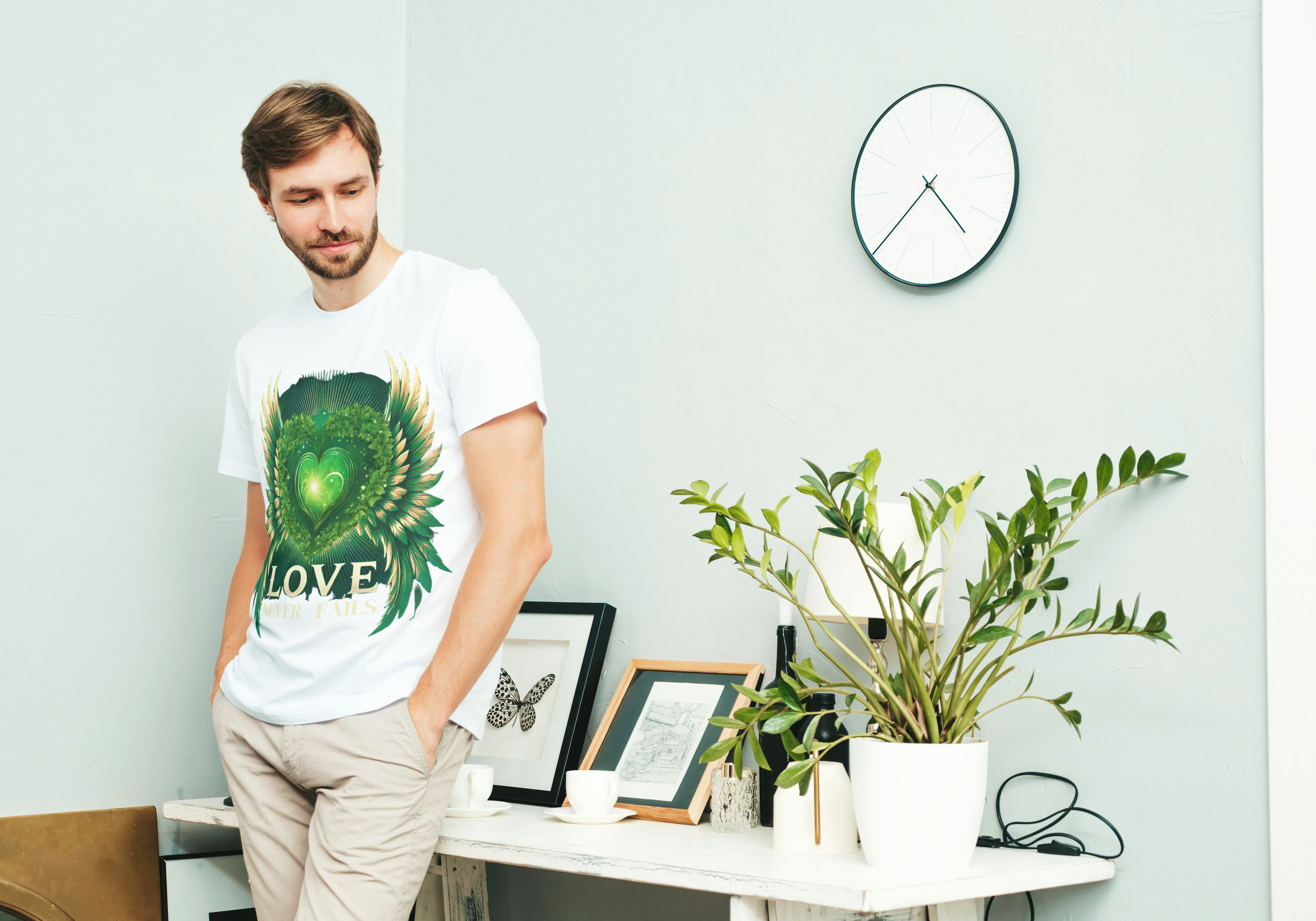 Love Never Fails Winged Heart Tee