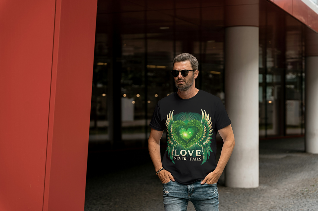 Love Never Fails | Winged Heart Tee | Unshakeable Love for Every Season
