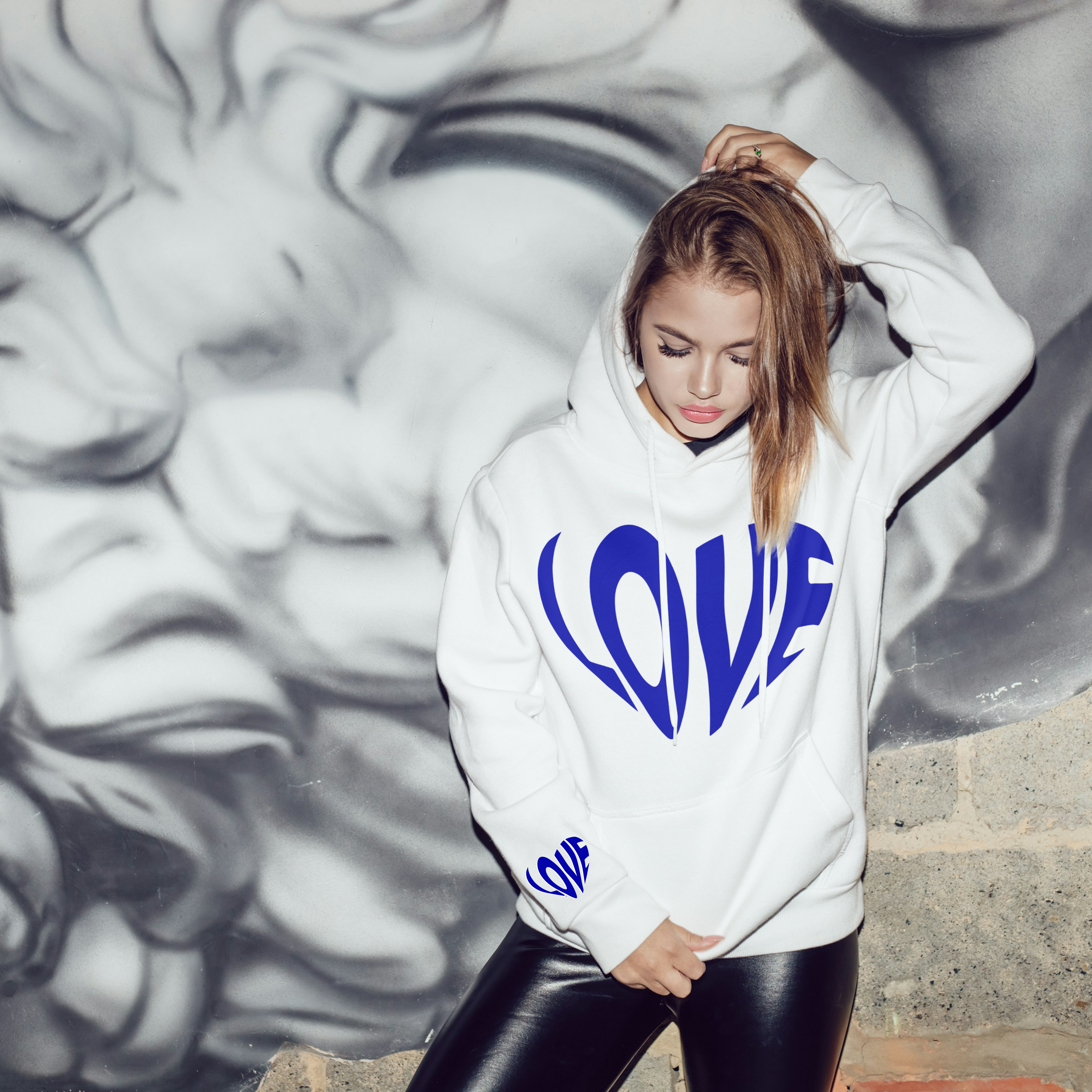 Love Heart Hoodie-Heart Shaped Design