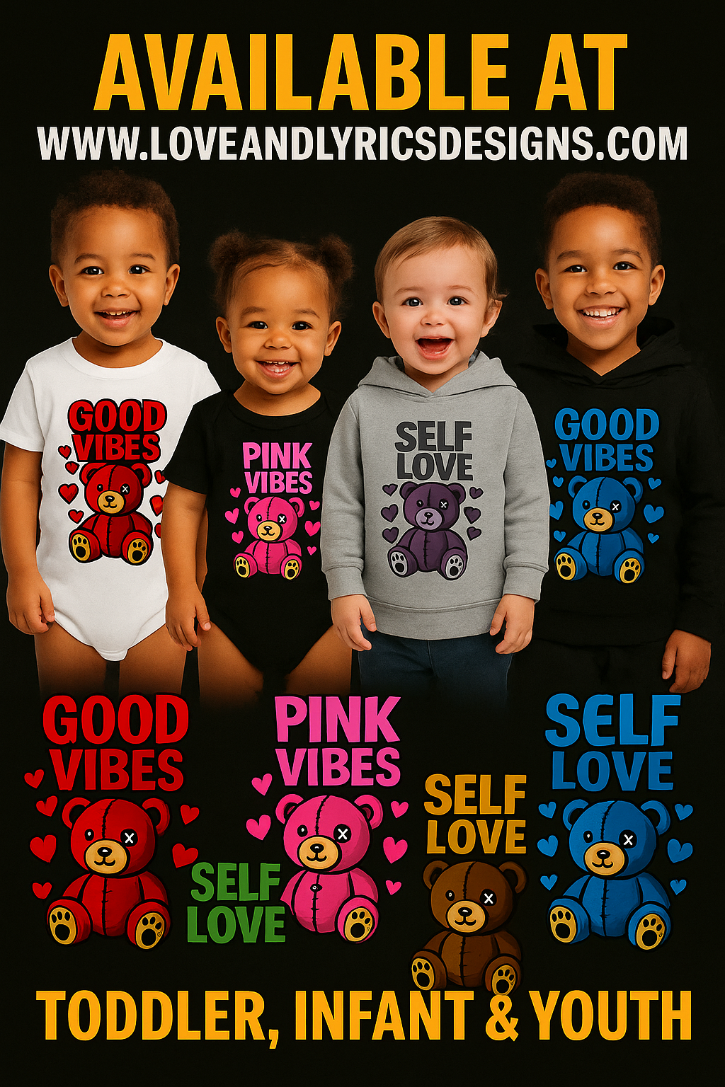 Teddy Vibes™ Infant Onesie — Love & Lyrics Designs