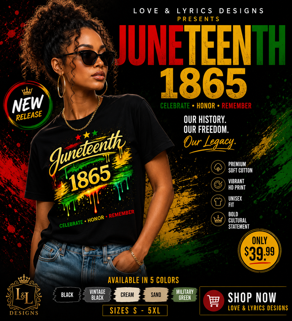 Juneteenth 1865 Drip Edition™ Tee