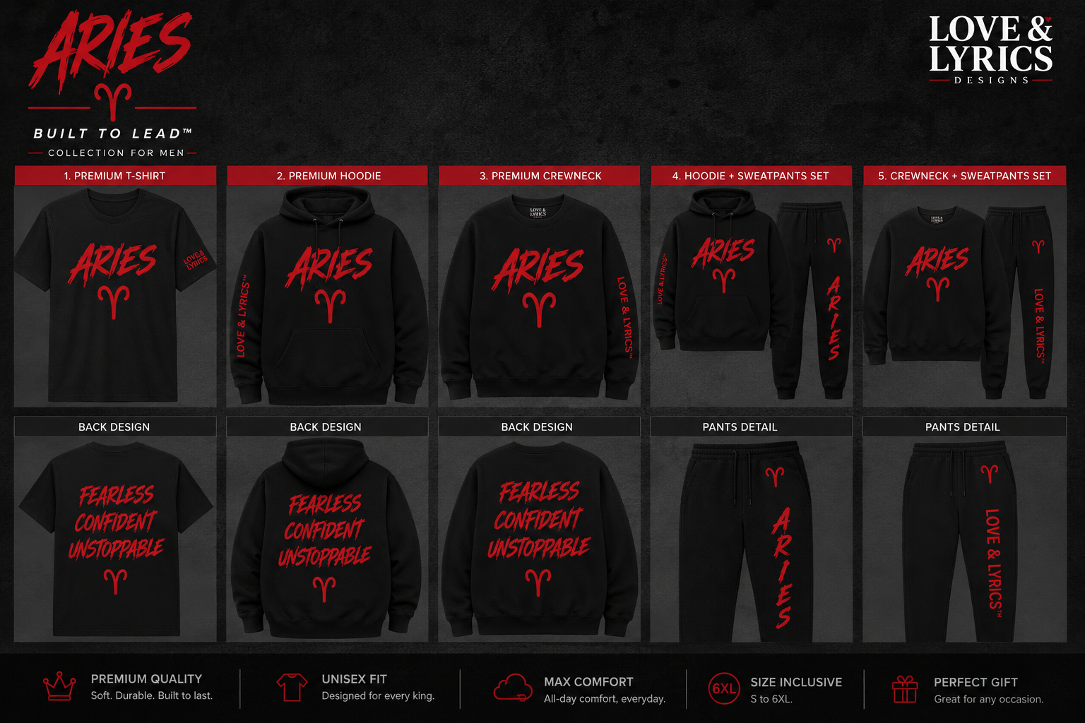 Aries Premium T-Shirt — Built To Lead™