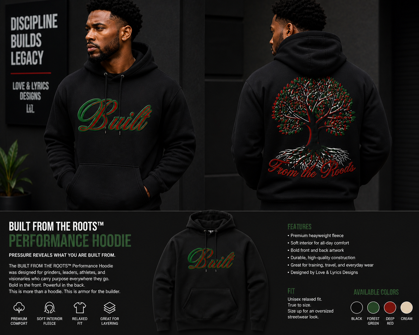 BUILT FROM THE ROOTS™ Performance Hoodie
