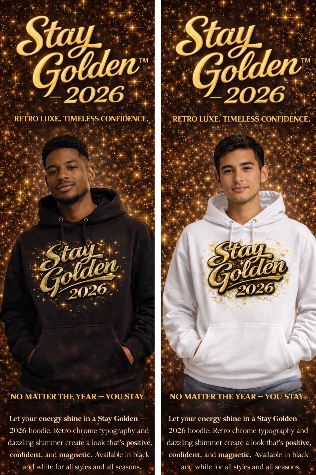 Stay Golden™ 2026 Retro Luxe Hoodie