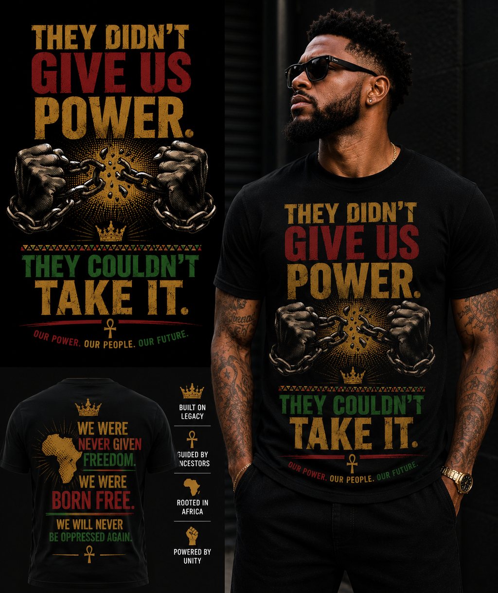 THEY DIDN'T GIVE US POWER™ HERITAGE TEE