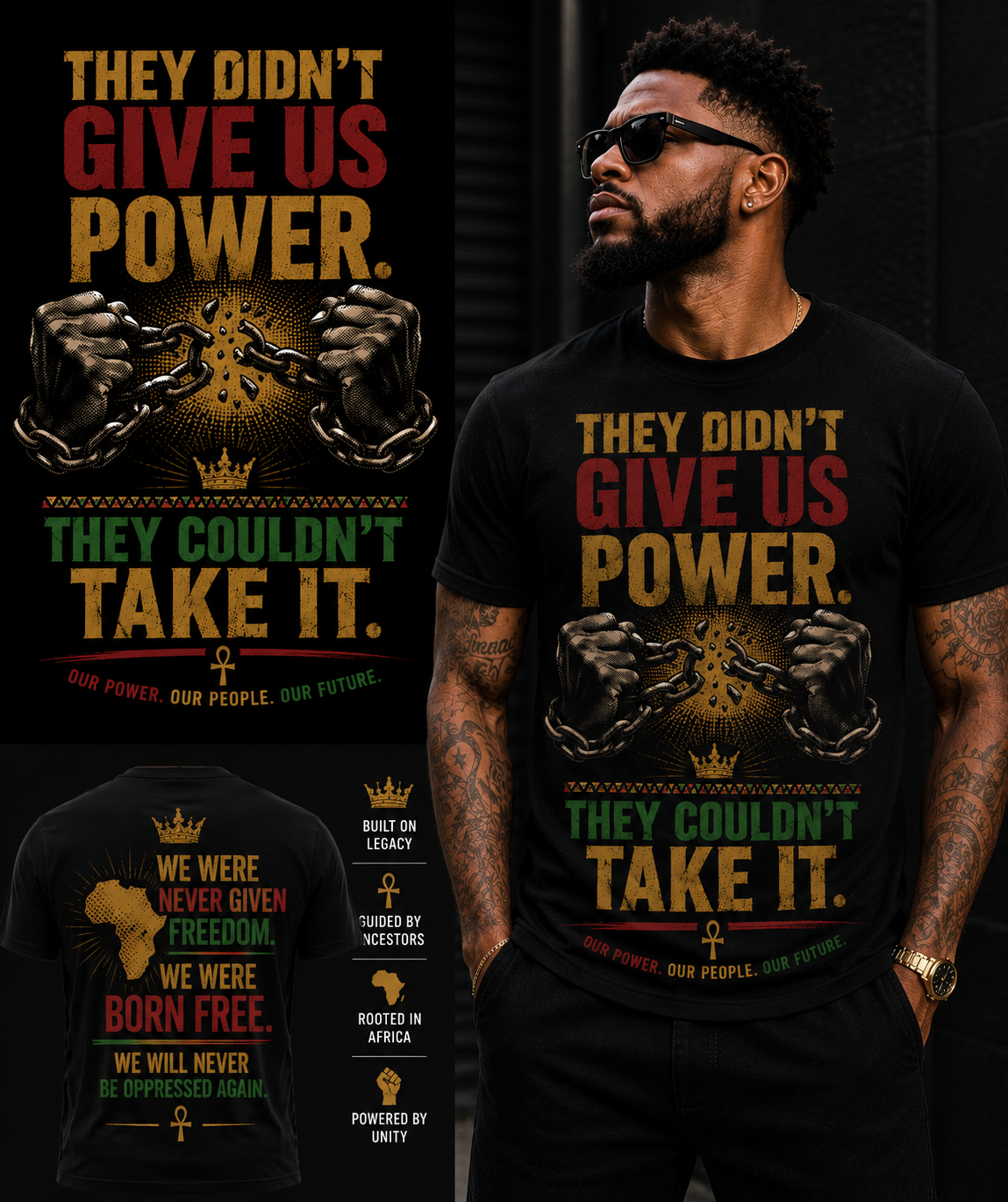 THEY DIDN'T GIVE US POWER™ HERITAGE TEE