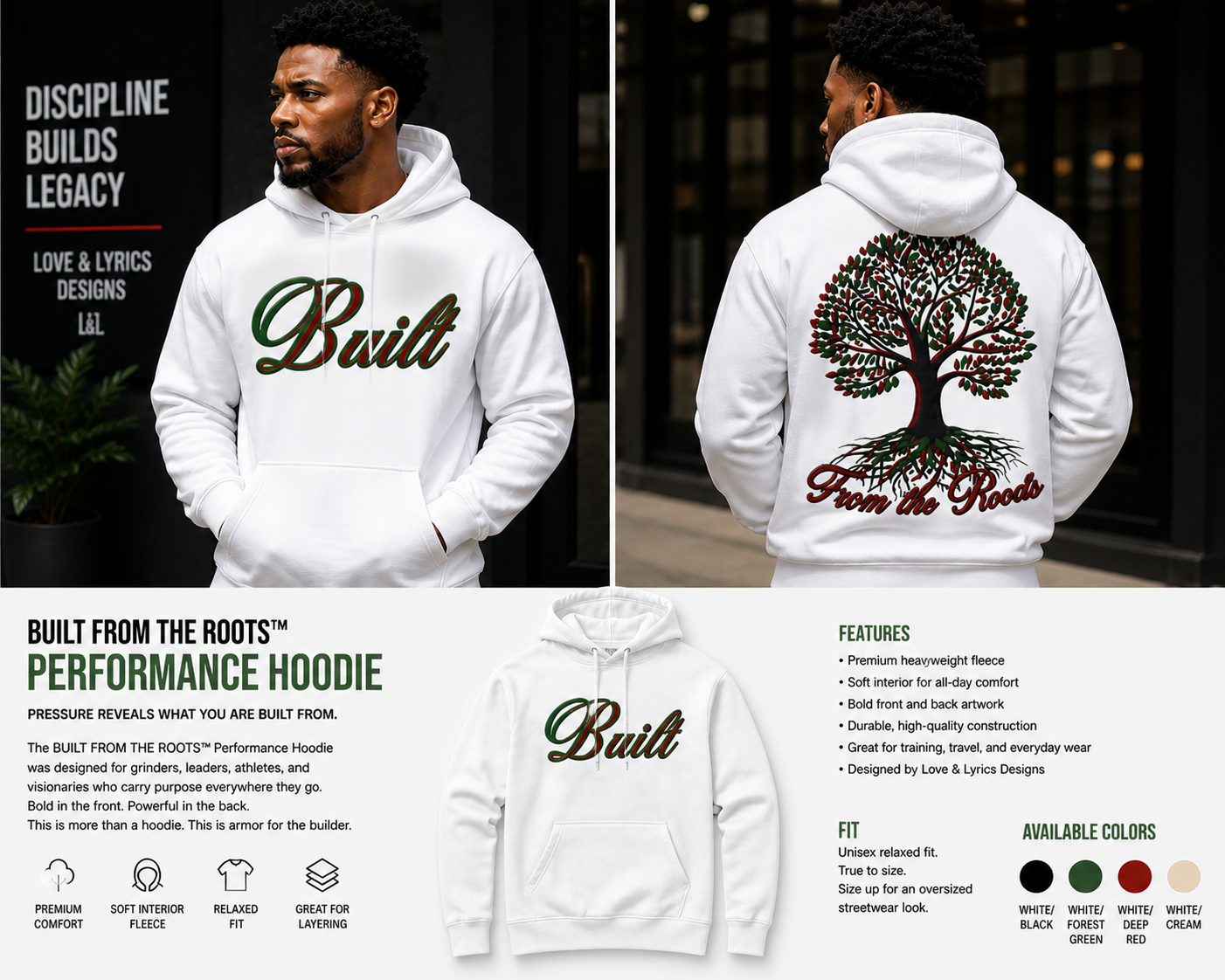 BUILT FROM THE ROOTS™ Performance Hoodie