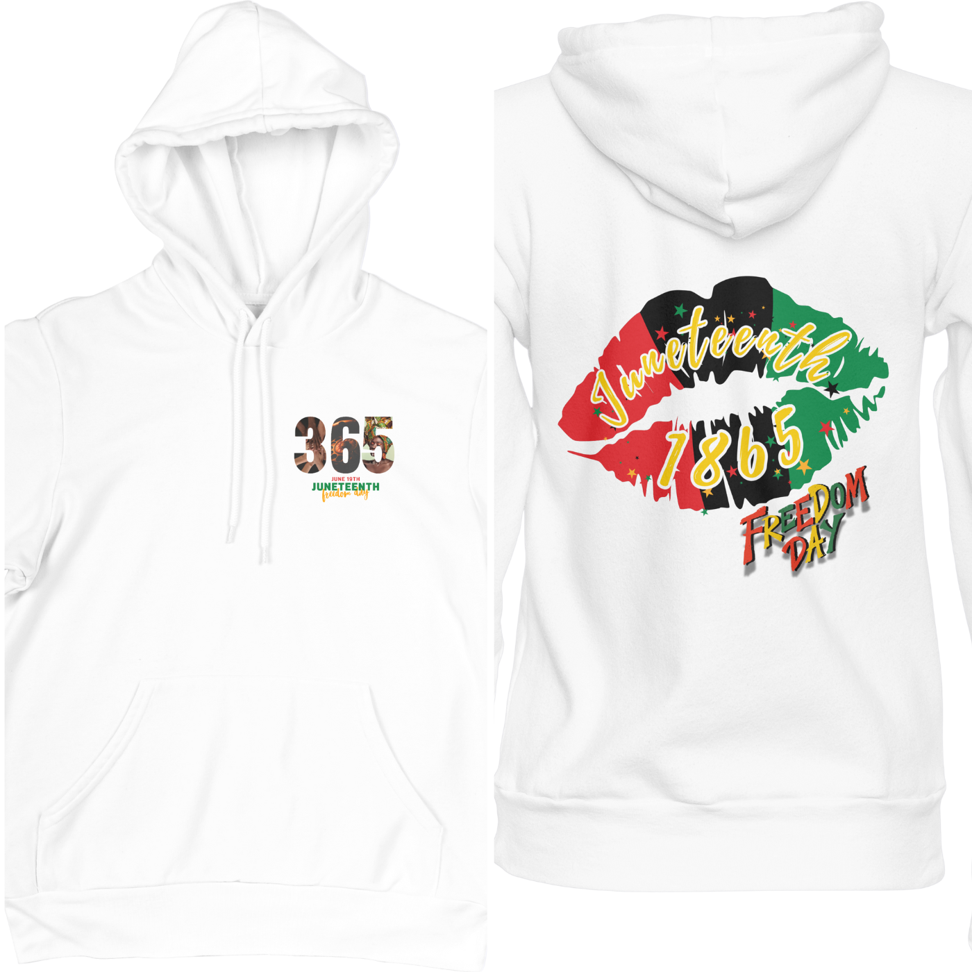 Freedom Kiss 1865 Hoodie (Back Print)