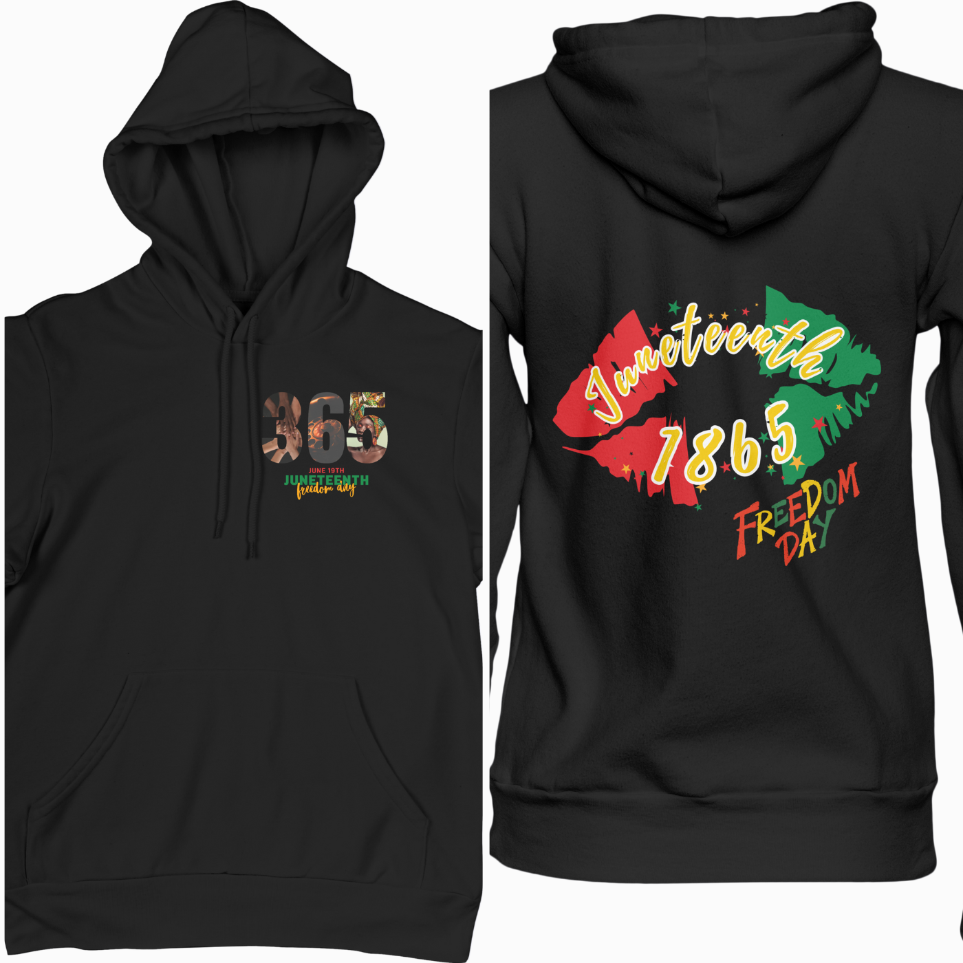 Freedom Kiss 1865 Hoodie (Back Print)