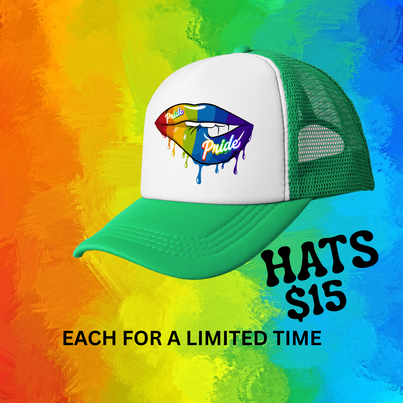 “Pride Drip Trucker Hats” – Limited Edition