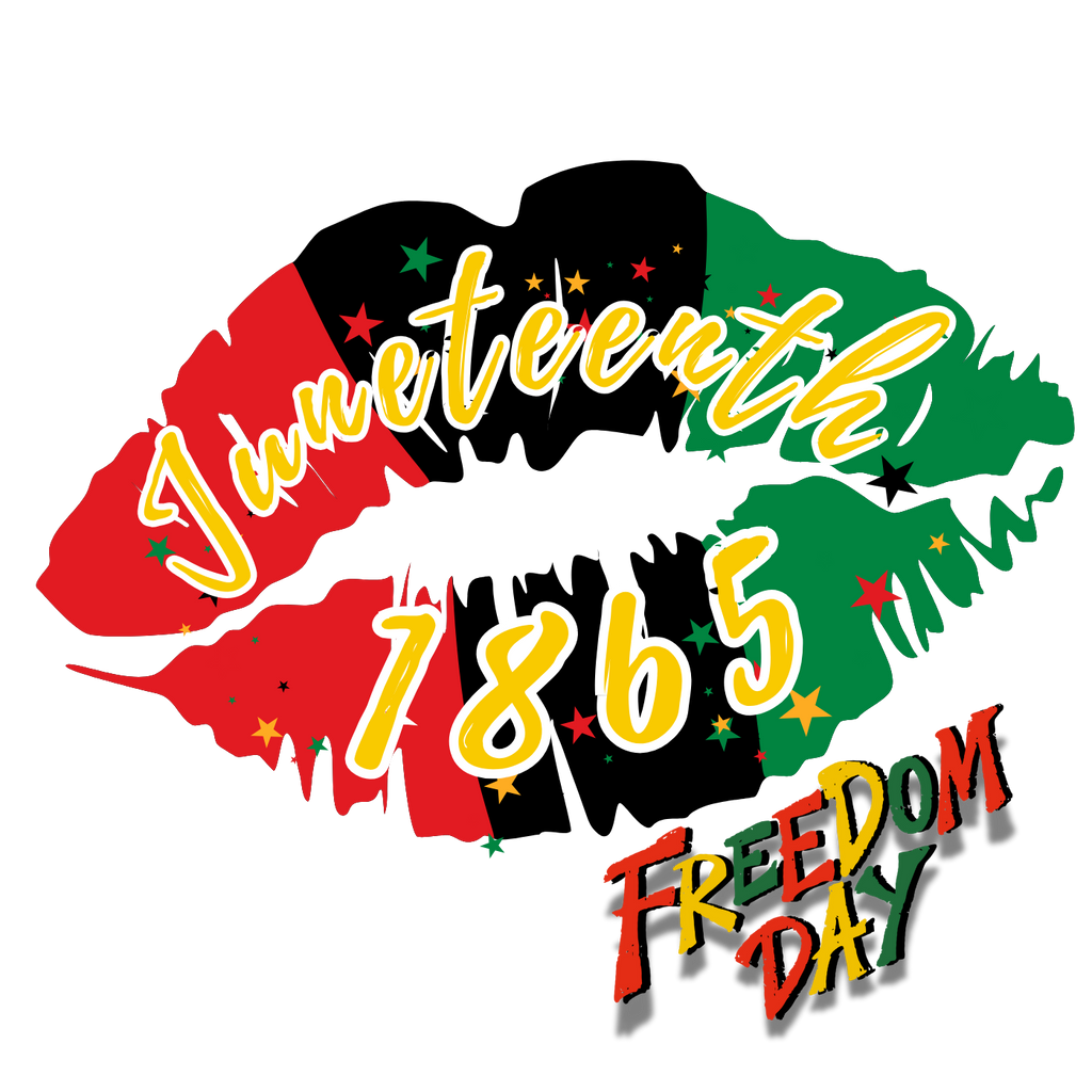 Juneteenth 1865 Freedom Day – Lips Design PNG (Transparent Background)