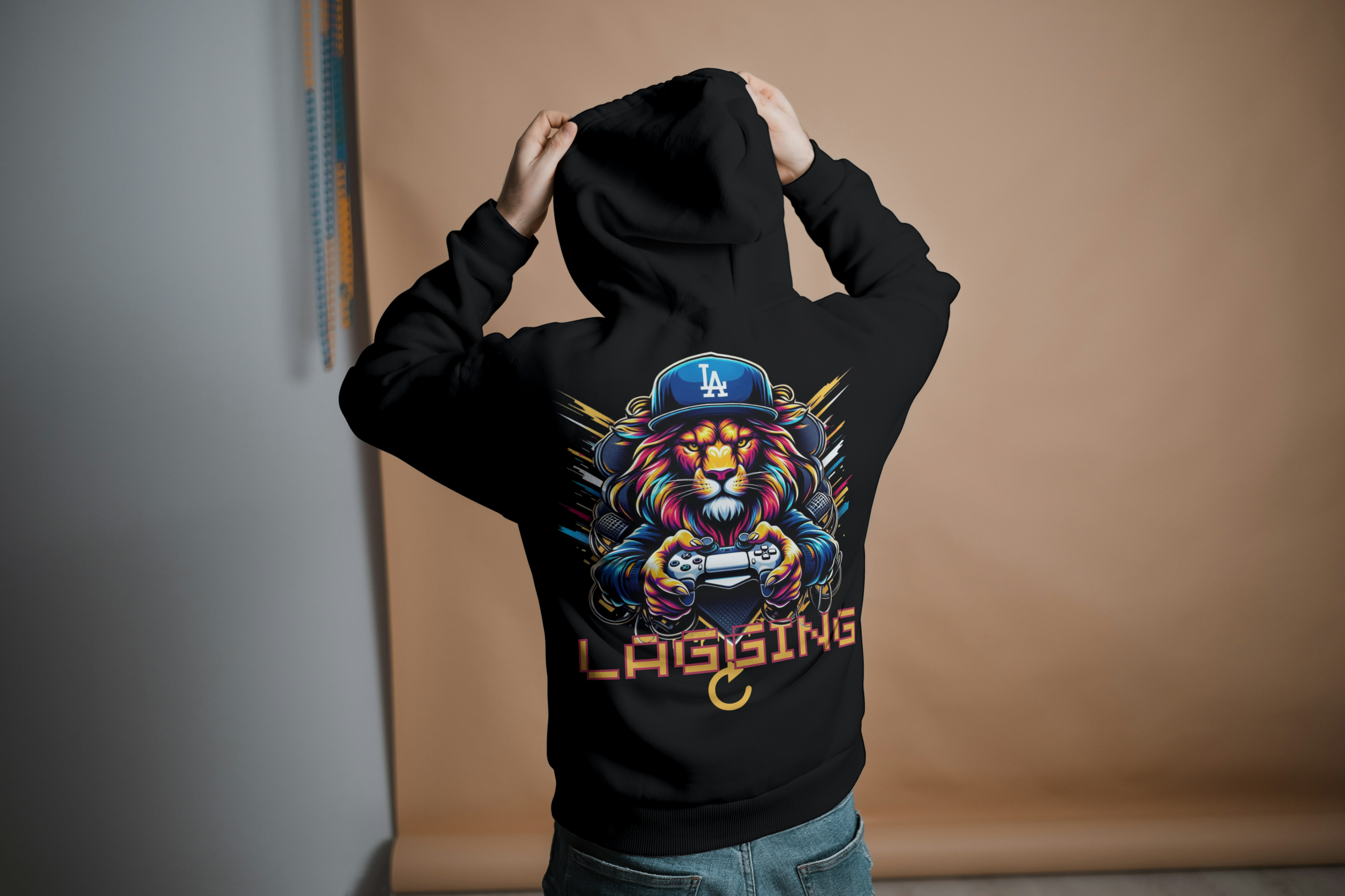Lagging Lion Hoodie – Gamer’s Grind Edition 🦁🎮