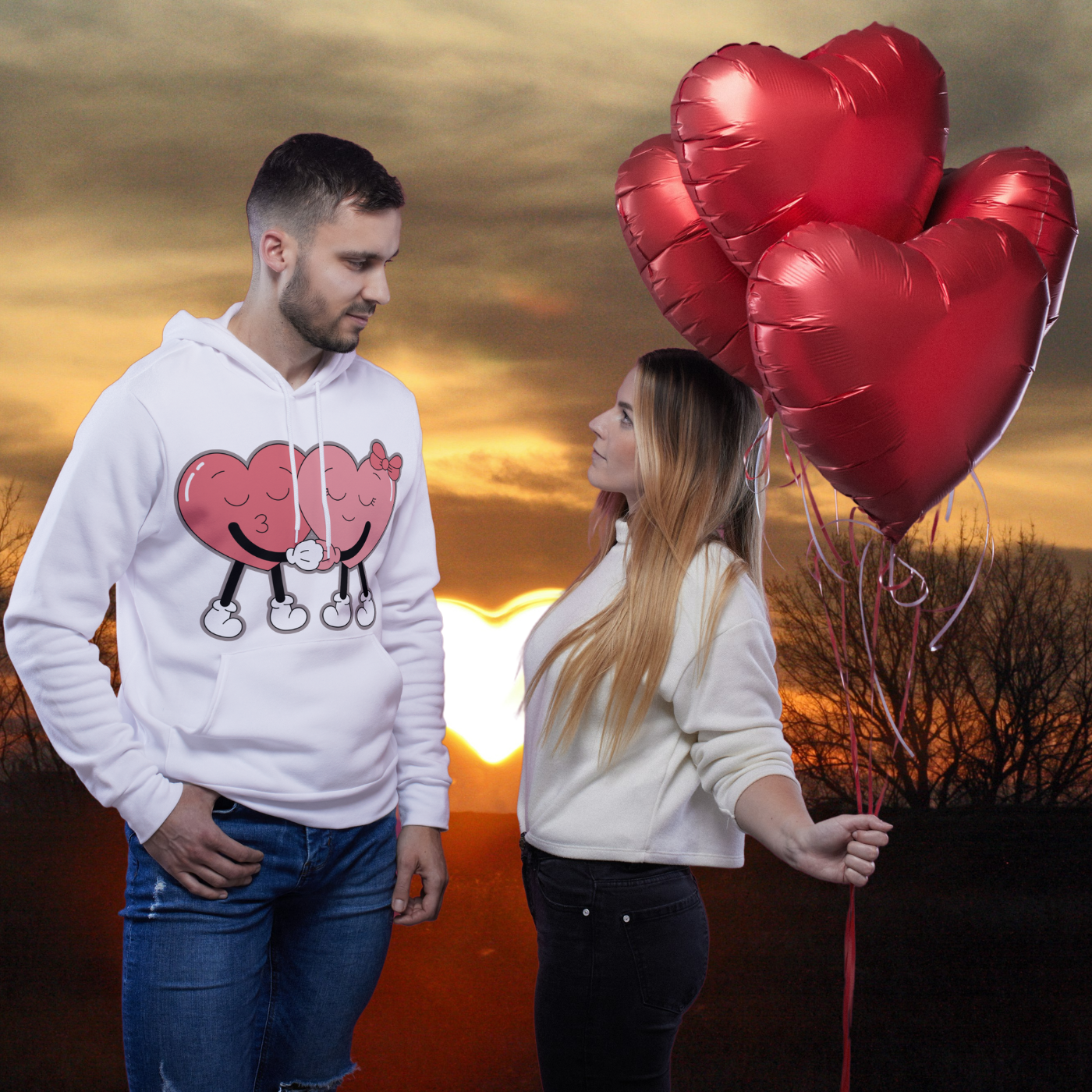 Love Connection Hoodie-Perfect for Couples