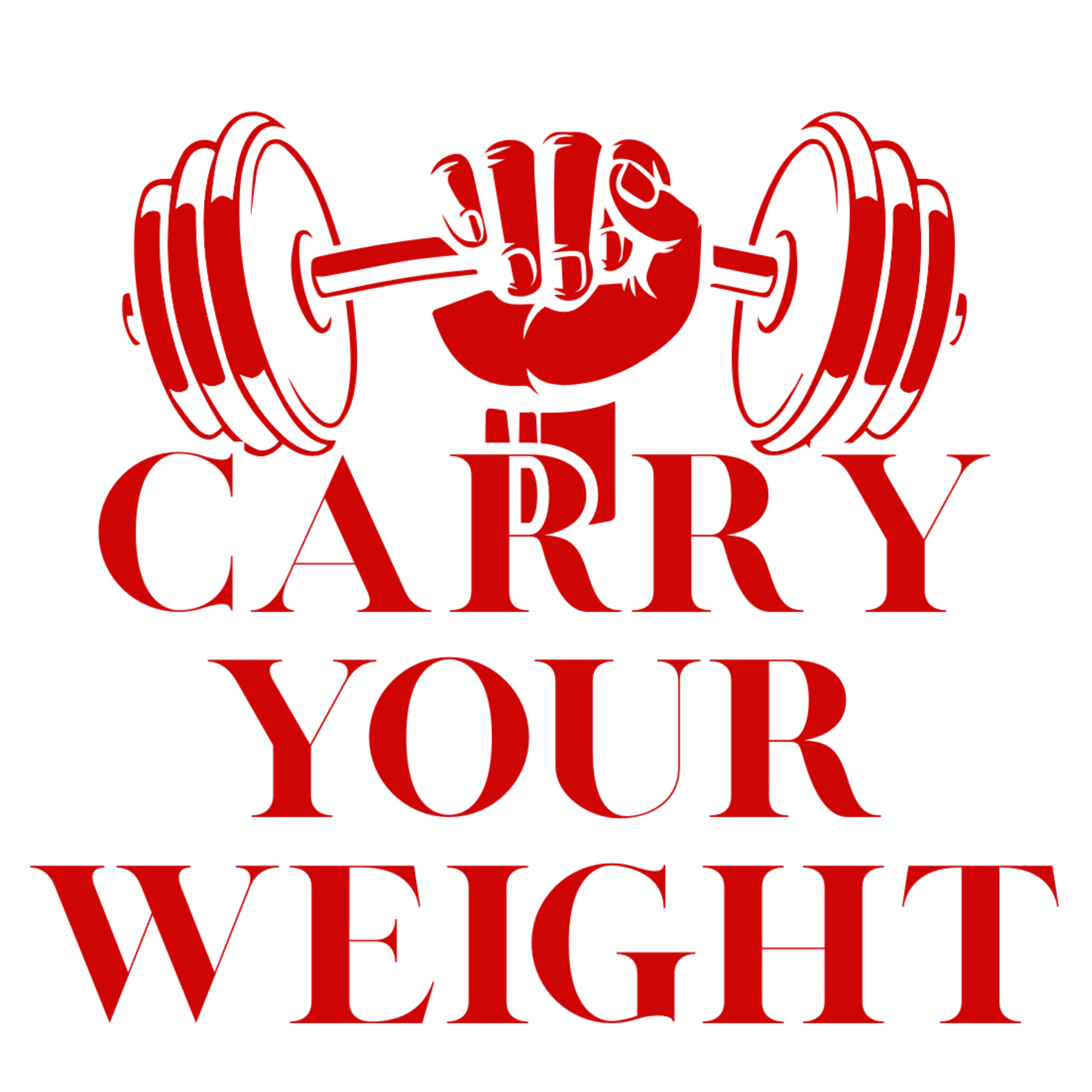 Carry Your Weight – Red PNG (Transparent Background)