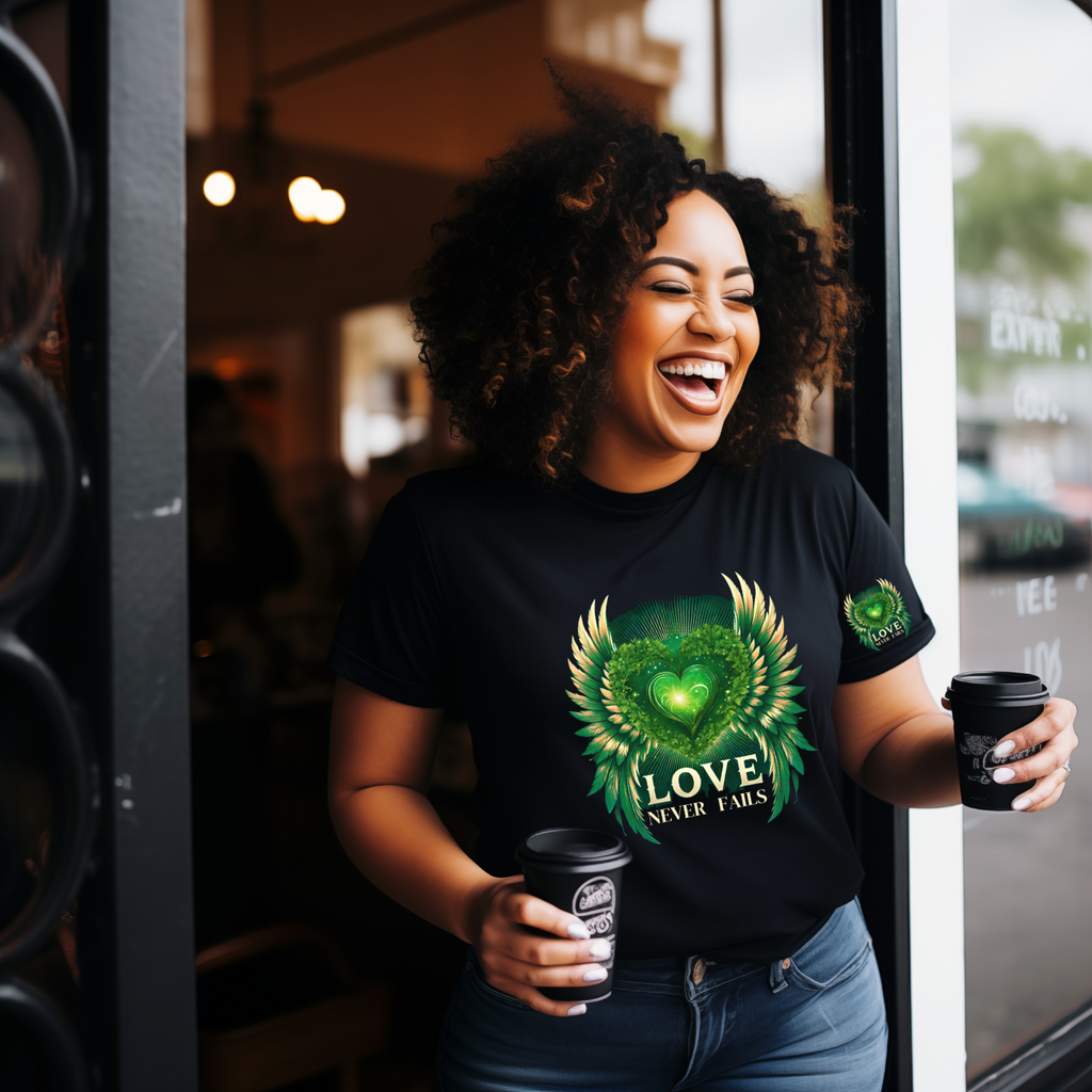 Love Never Fails | Winged Heart Tee | Unshakeable Love for Every Season