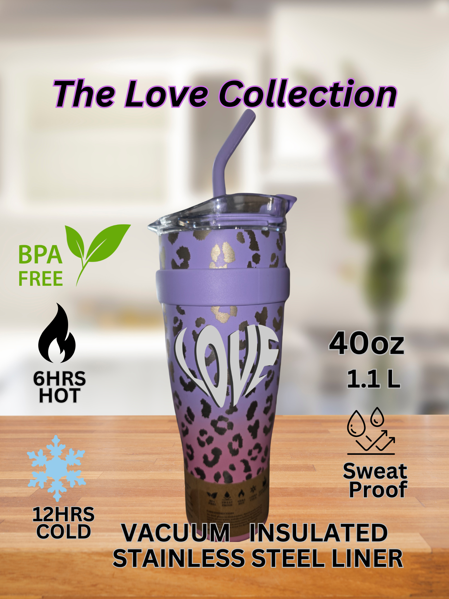 Animal Love Tumbler | 40oz Premium | All-Day Hydration With a Whole Lot of Love