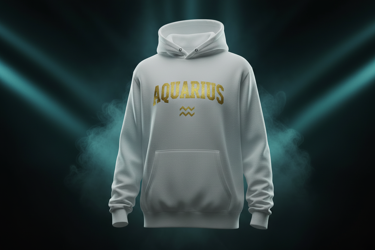 Aquarius White Hoodie