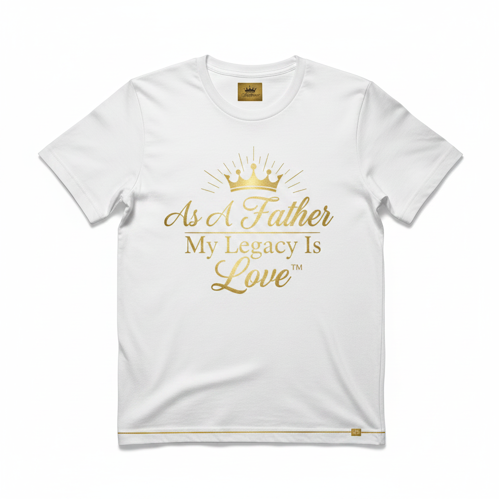 As A Father My Legacy Is Love™ White T-Shirt