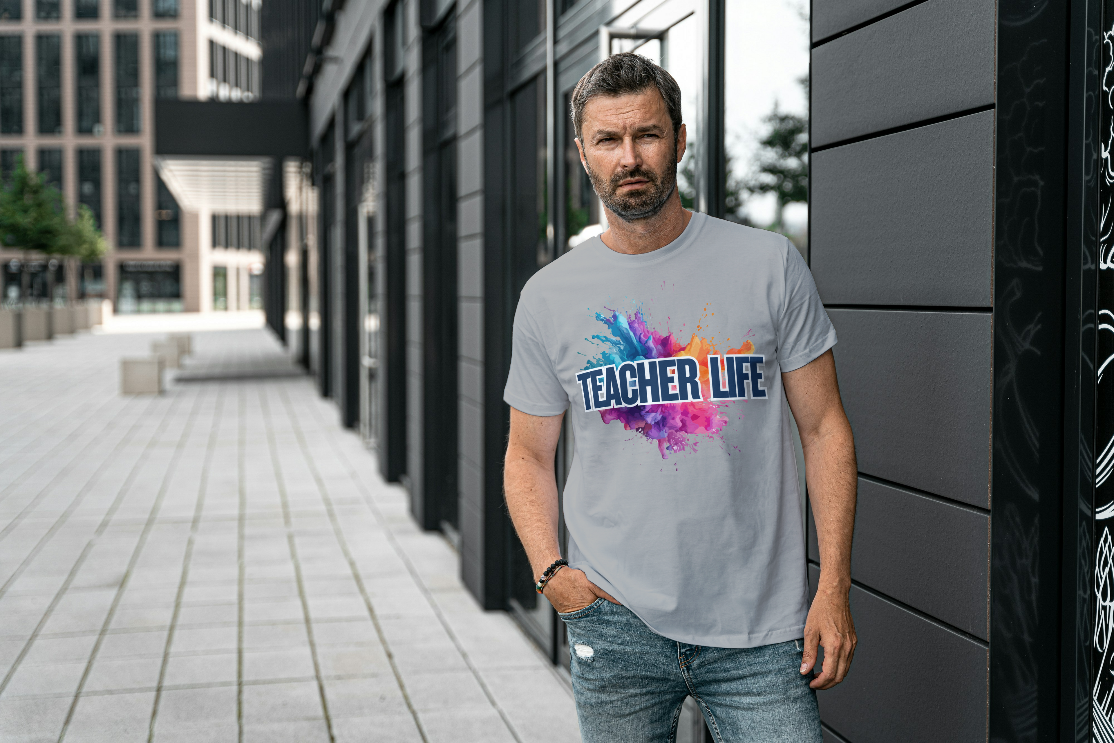 "Teacher Life" Splash Tee – Bold, Bright, and Made to Inspire