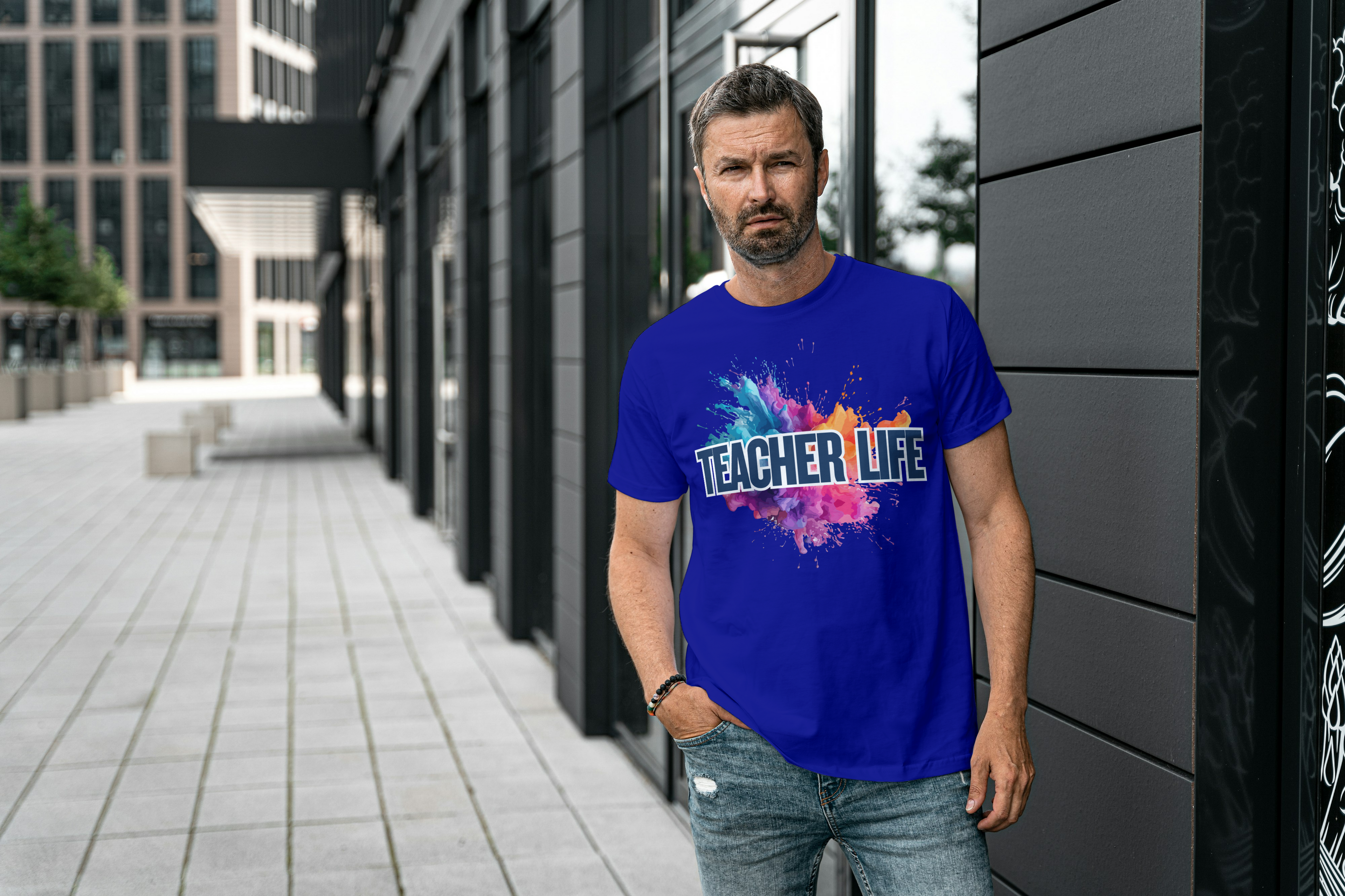 "Teacher Life" Splash Tee – Bold, Bright, and Made to Inspire