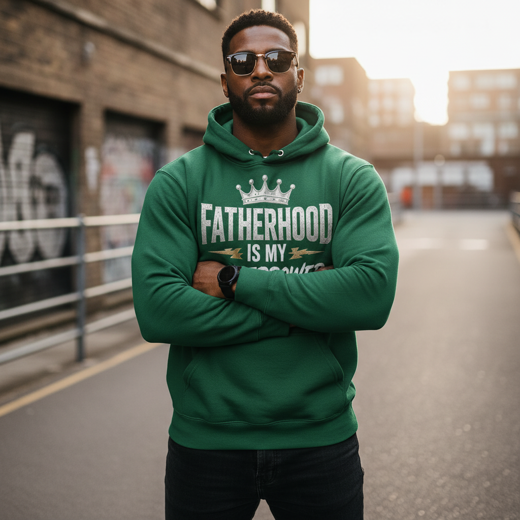 🖤👑 Fatherhood Is My Superpower™ | Premium Father's Day T-Shirt