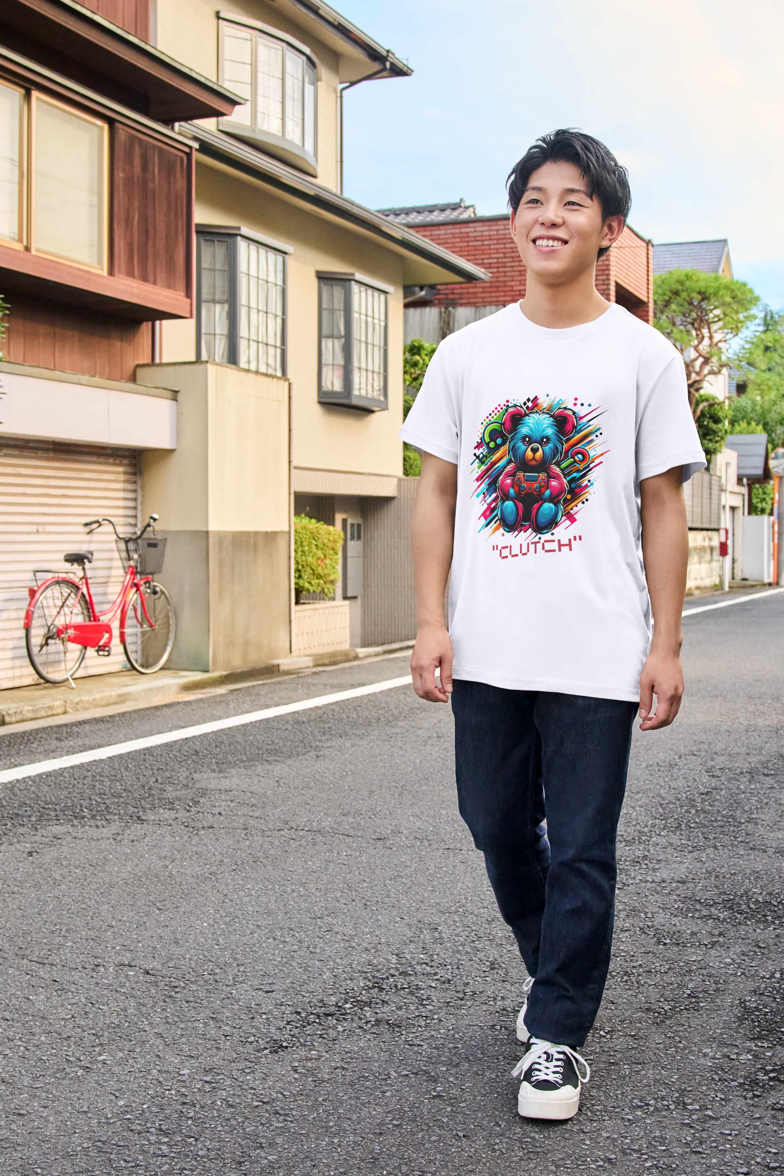 "Clutch Mode – Gamer Bear Tee" 🎮🐻