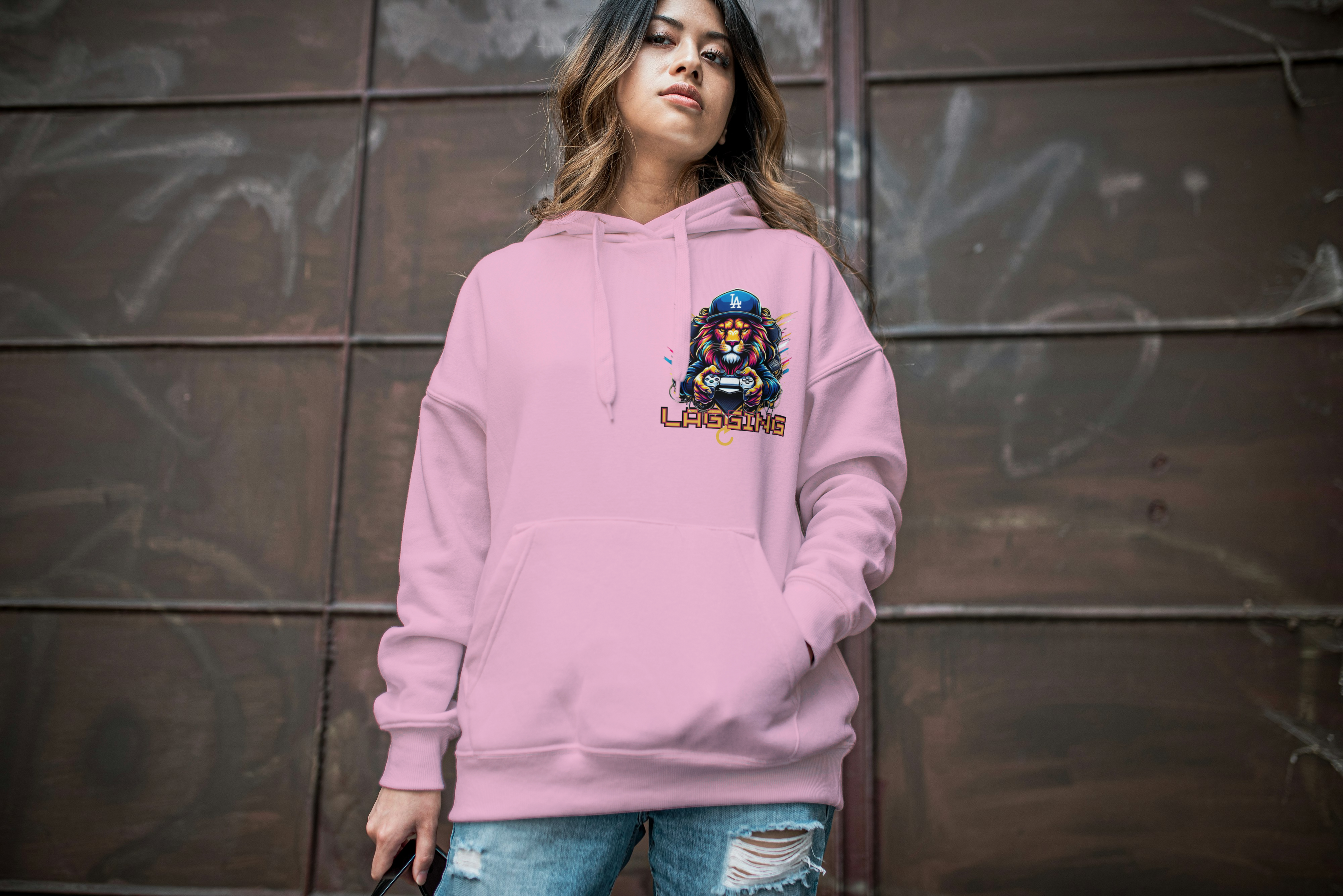 Lagging Lion Hoodie – Gamer’s Grind Edition 🦁🎮