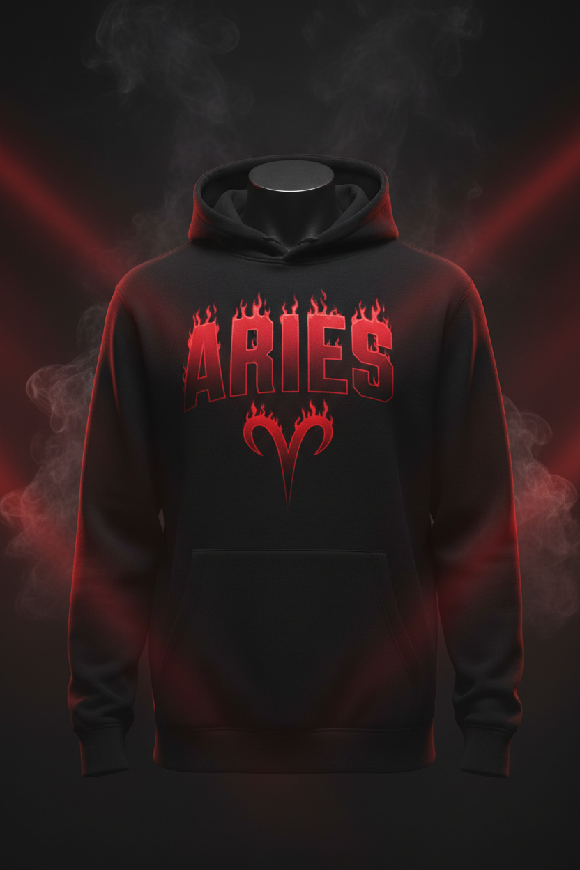 Aries Premium Hoodie - Black