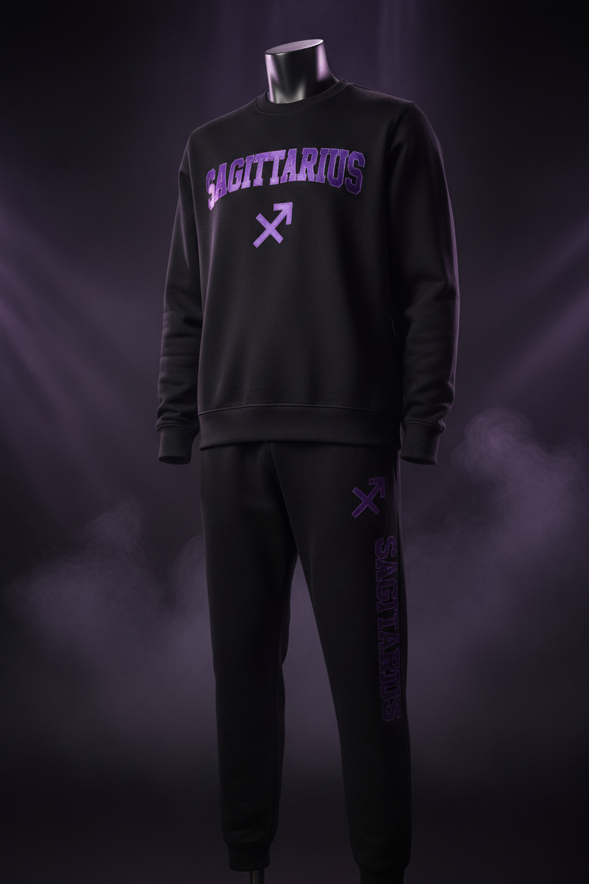 Sagittarius Premium Crewneck Sweatshirt Black
