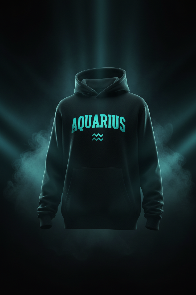 Aquarius Black Hoodie