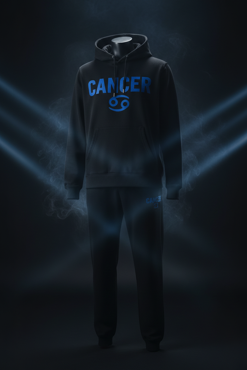 Cancer Hoodie + Sweatpants Set - Black