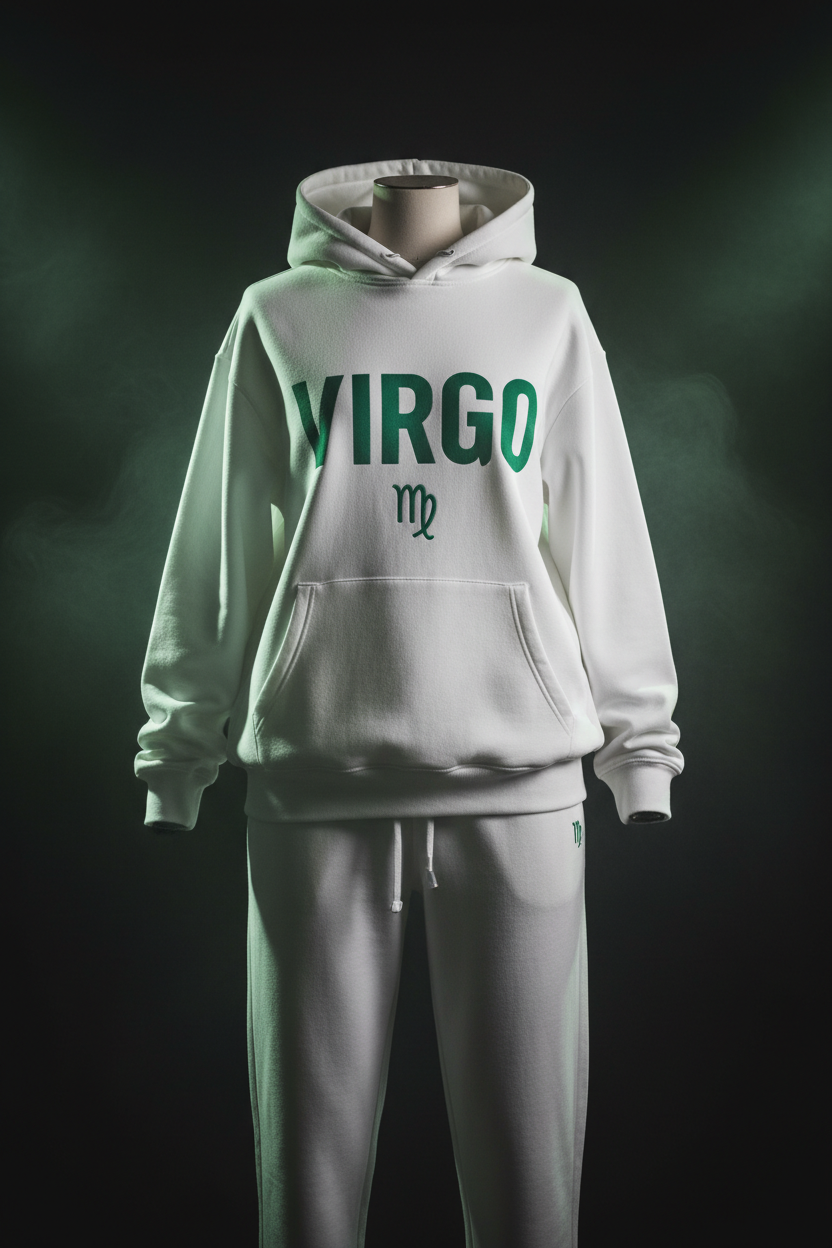 Virgo Hoodie + Sweatpants Set - White
