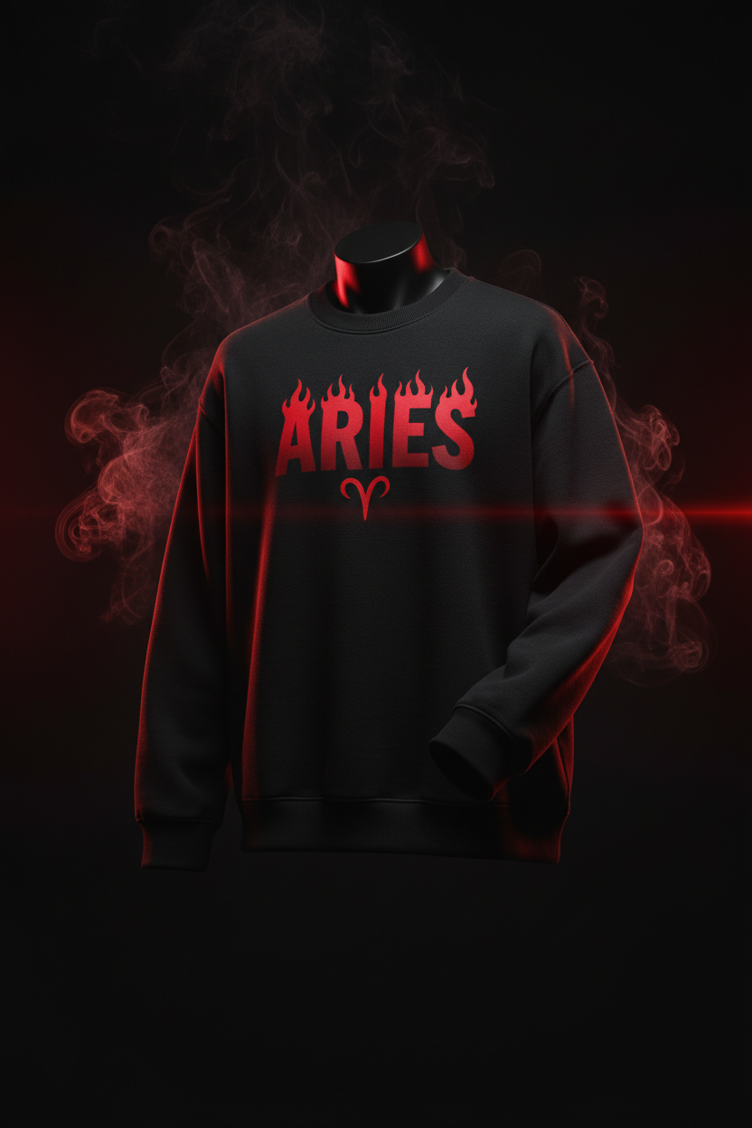 Aries Crewneck Sweatshirt - Black
