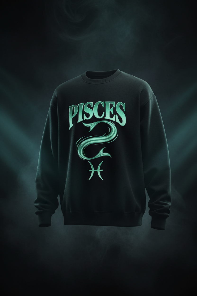 Pisces Crewneck Sweatshirt - Black