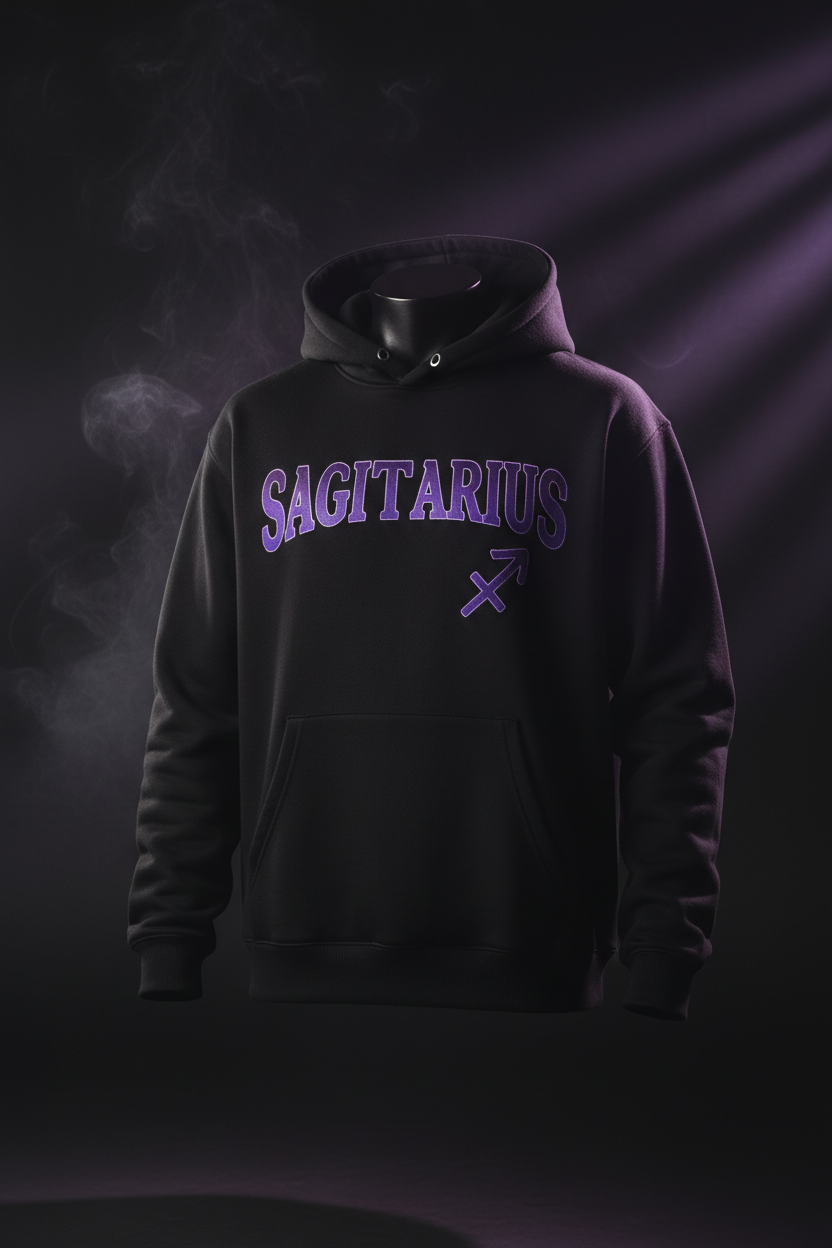 Sagittarius Premium Hoodie Black