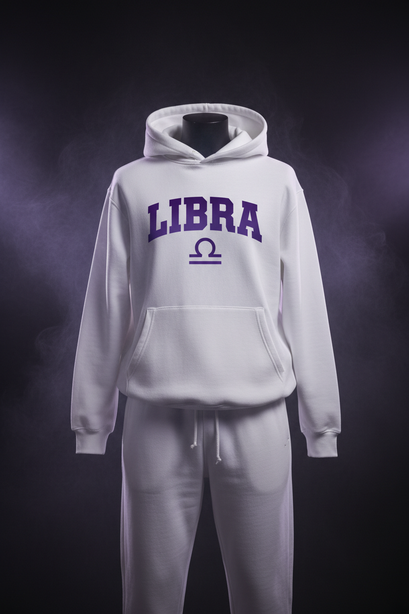 Libra Hoodie + Sweatpants Set - White