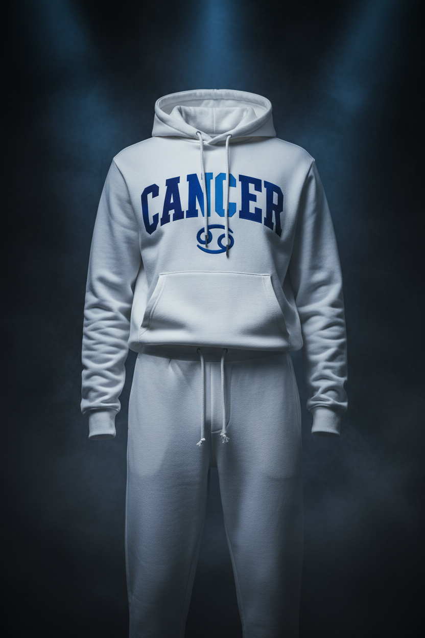 Cancer Hoodie + Sweatpants Set - White