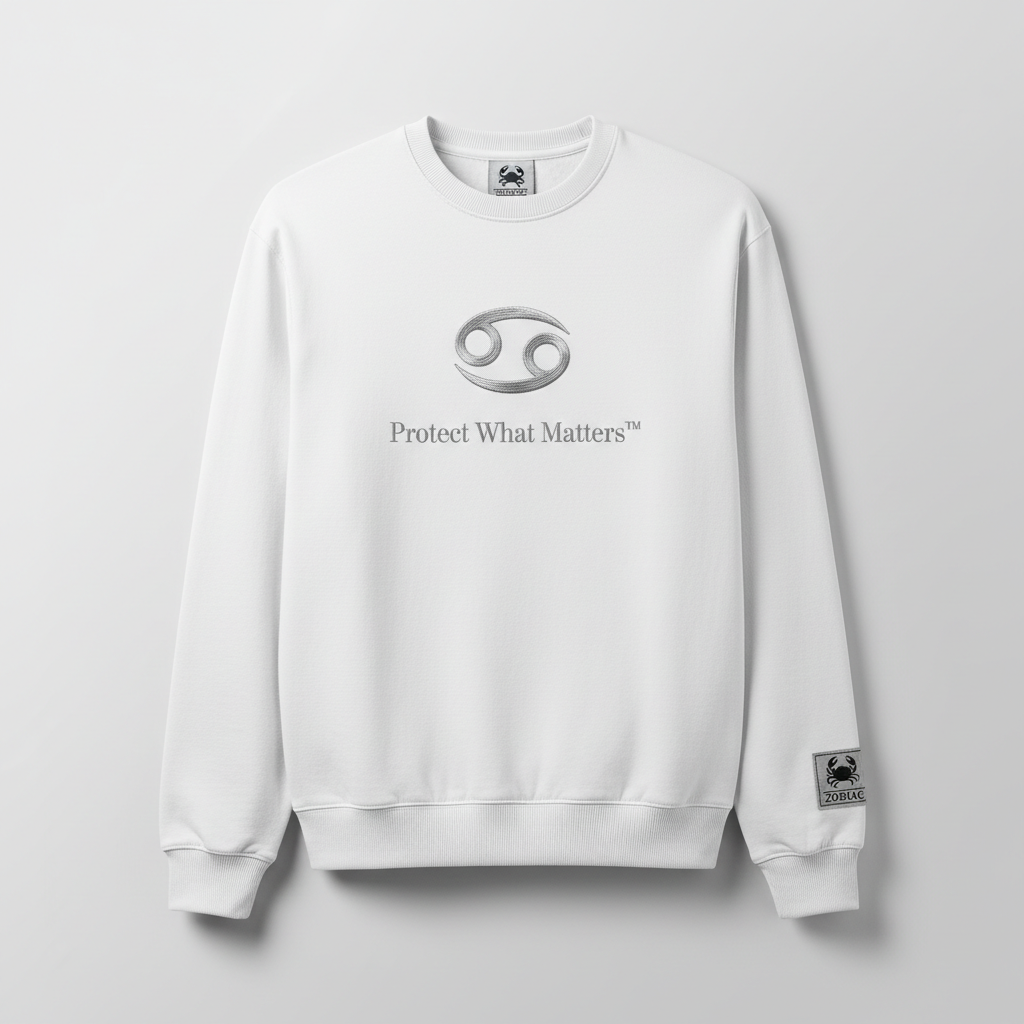 Cancer Premium Crewneck Sweatshirt White