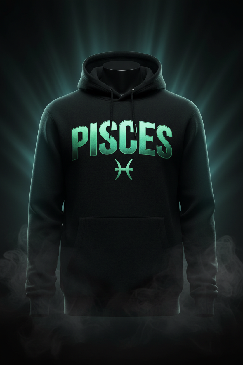 Pisces Premium Hoodie - Black