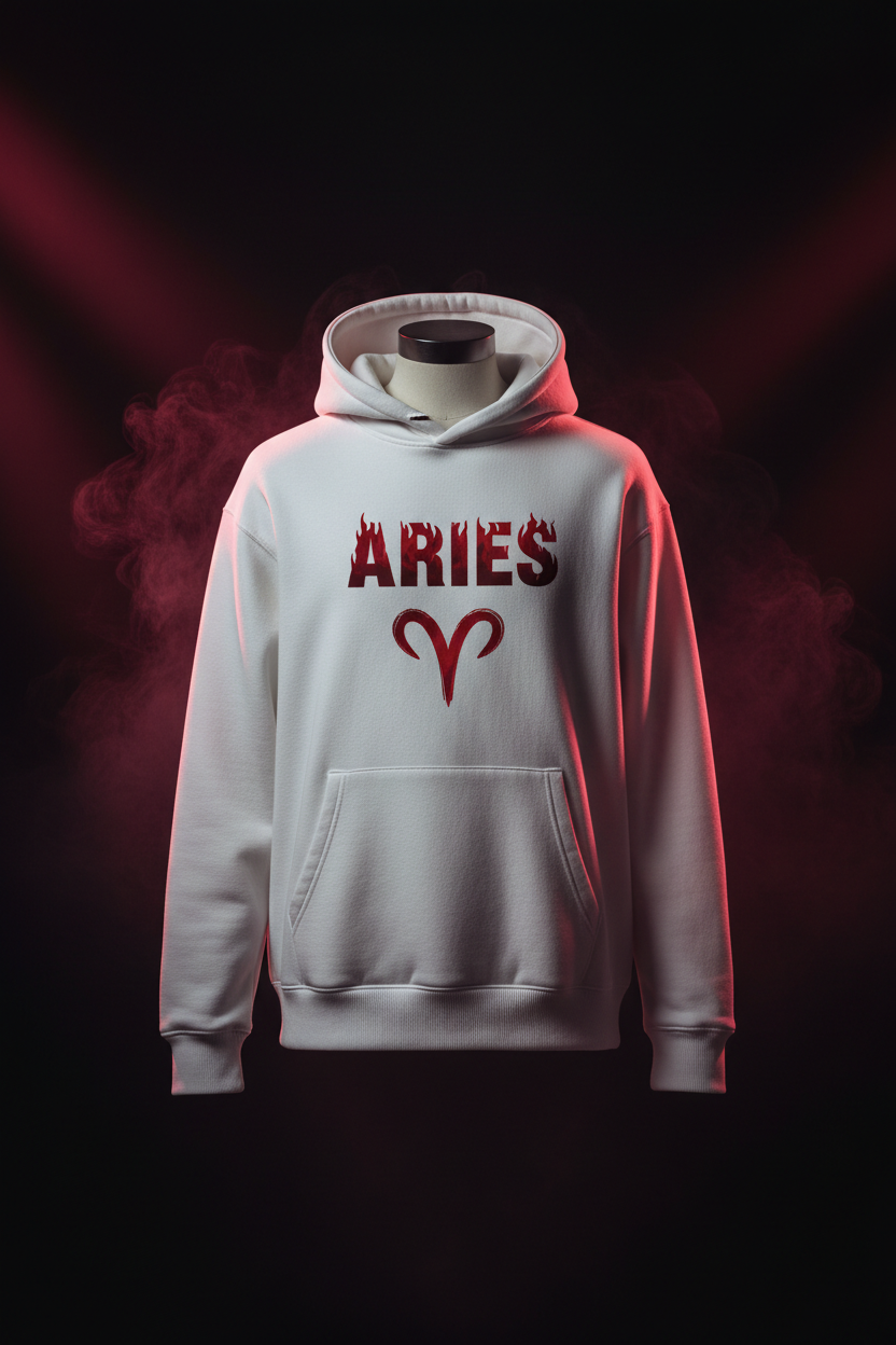 Aries Premium Hoodie - White