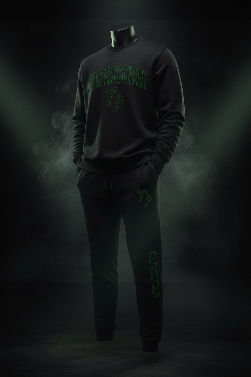 Capricorn Premium Crewneck Sweatshirt Black