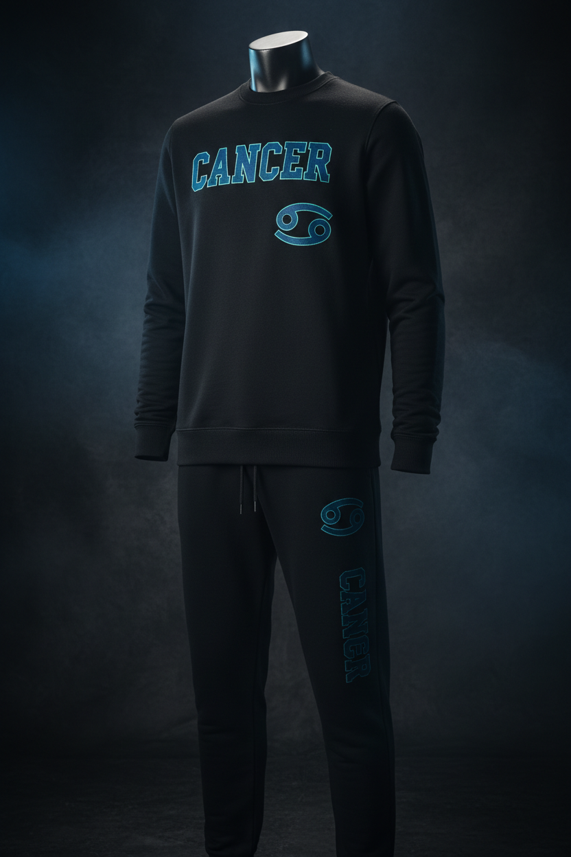 Cancer Sweatshirt + Sweatpants Set - Black