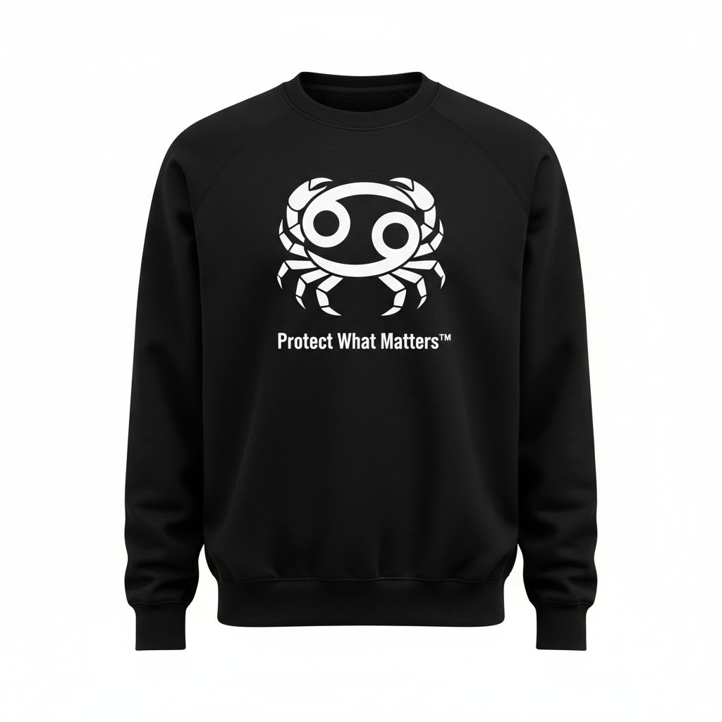 Cancer Premium Crewneck Sweatshirt Black