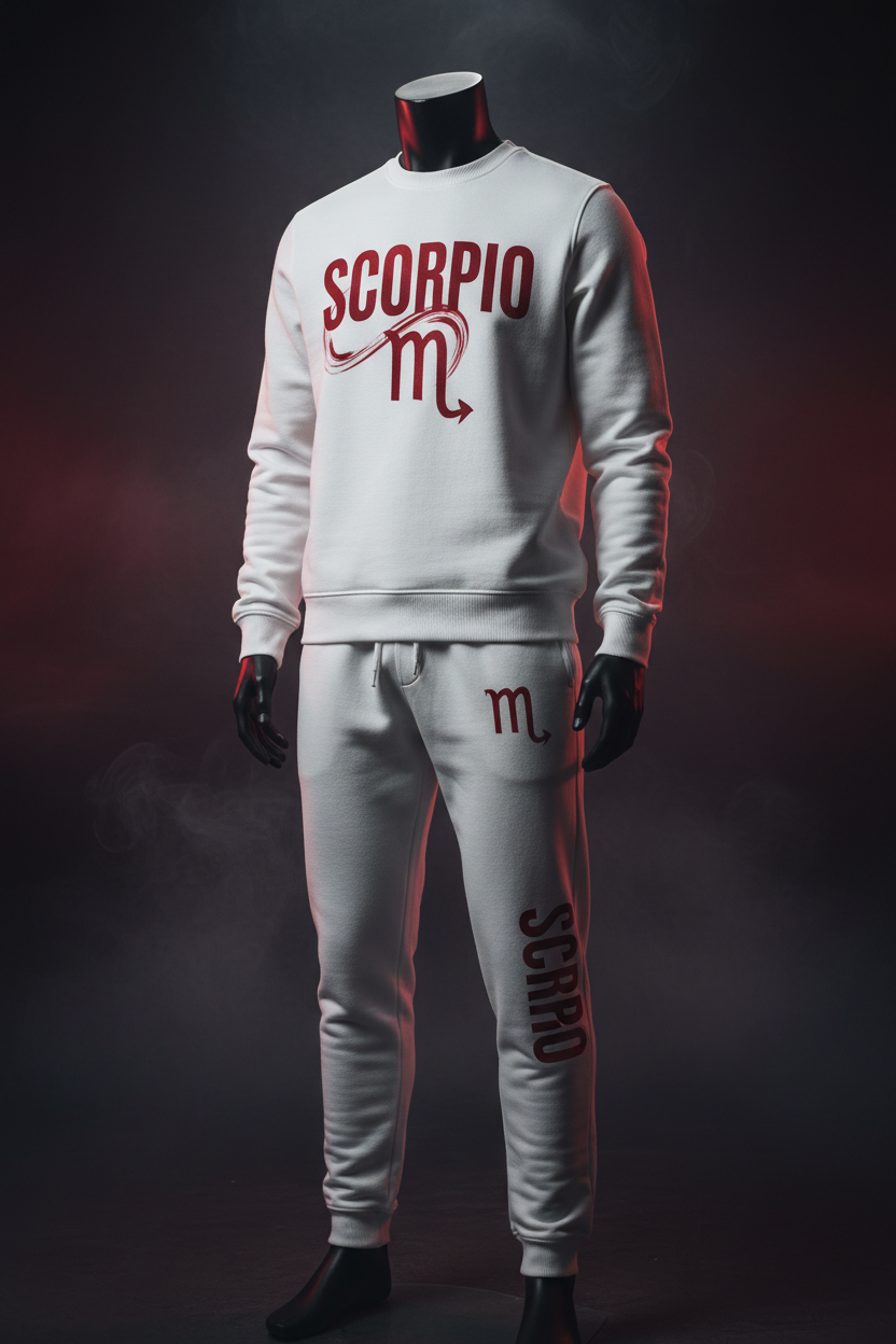Scorpio Crewneck Set White
