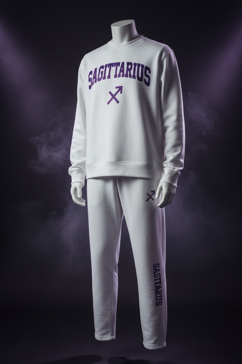 Sagittarius Premium Crewneck Sweatshirt White