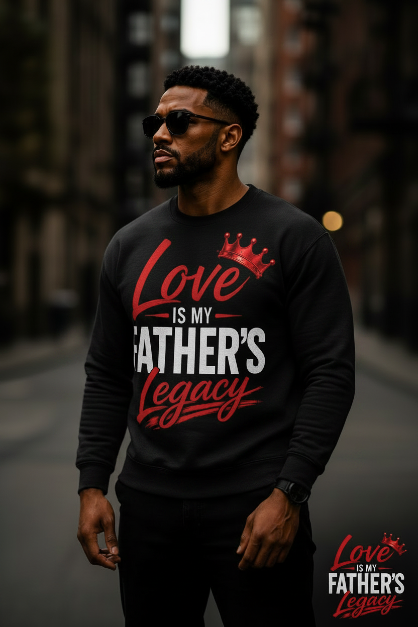 Black Sweatshirt - Love Is My Father's Legacy Red Legacy Edition